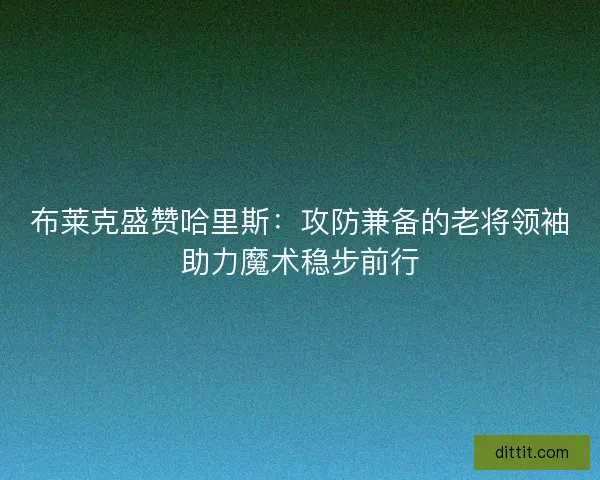 布莱克盛赞哈里斯：攻防兼备的老将领袖助力魔术稳步前行